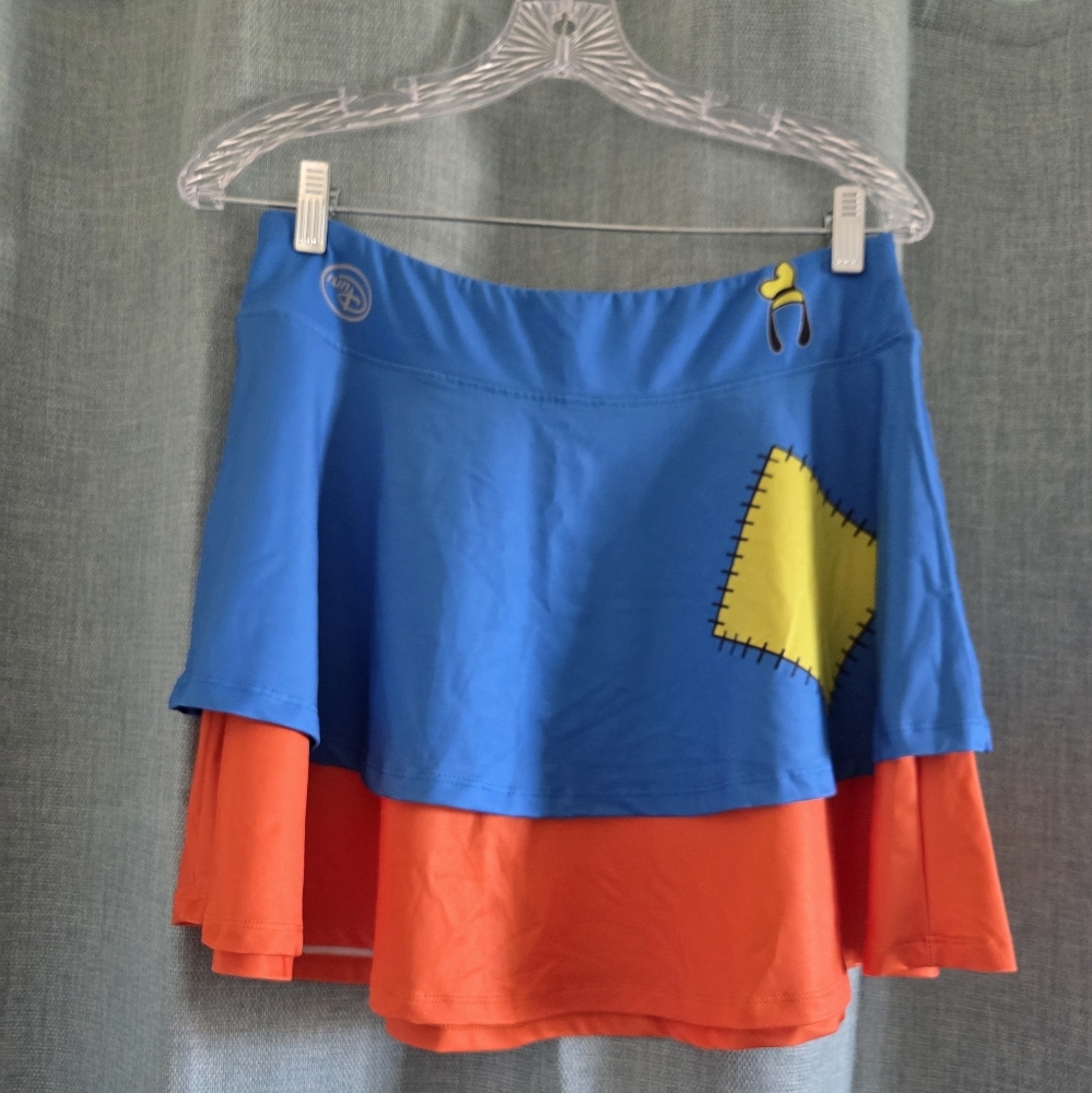 Disney RunDisney Blue and Orange Goofy Mini Skirt